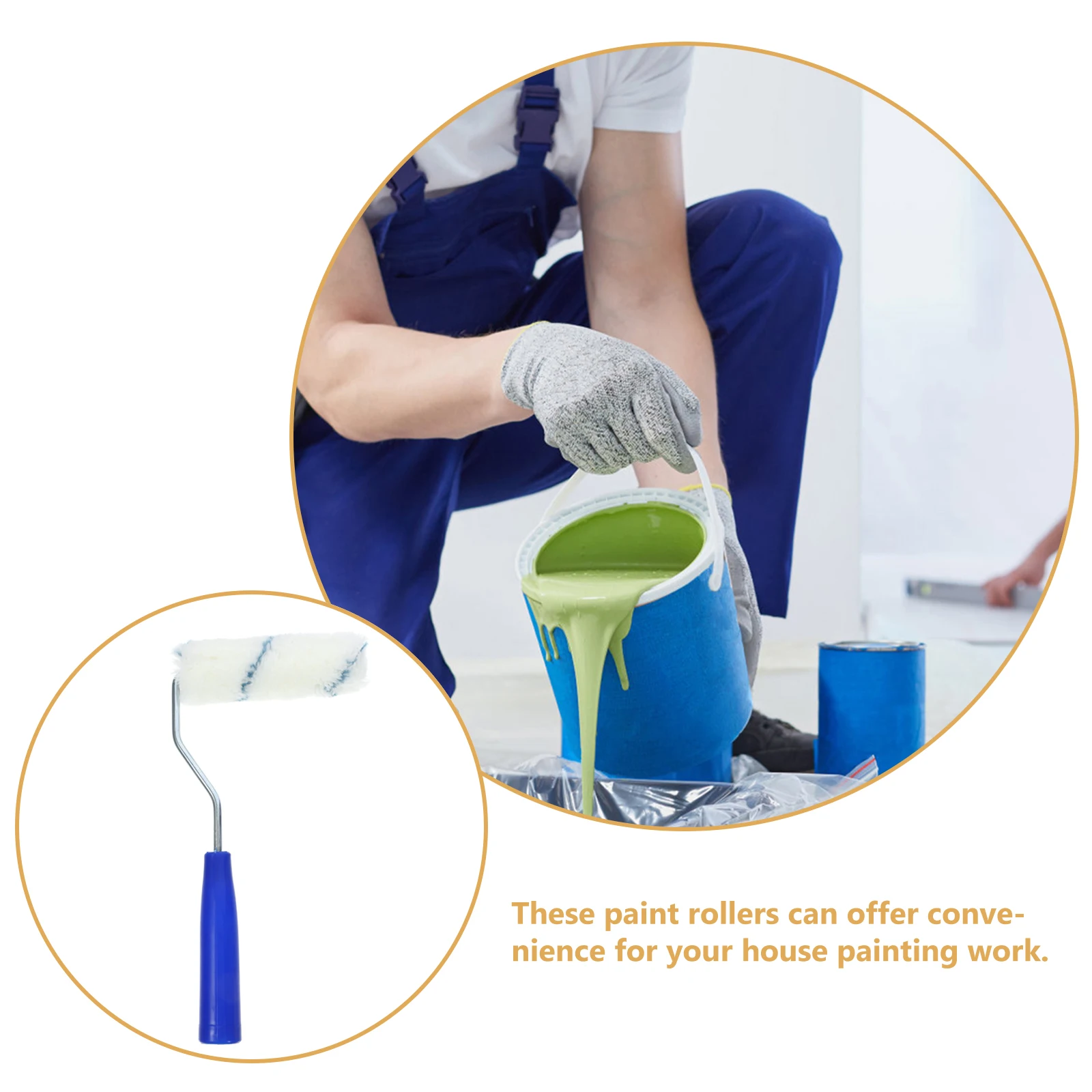 

1 Set Paint Roller Covers With Frame For Tight Spaces Easy Clean Durable Wall Painting Tool Paint Roller Kit Home Improvement