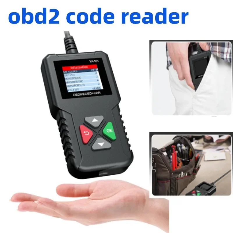 

YA101 Code Reader OBDII/EOBD YA-101 Upgrade With USB Life Long Enhanced OBD2 Scanner PK CR3001 KW310 AD310