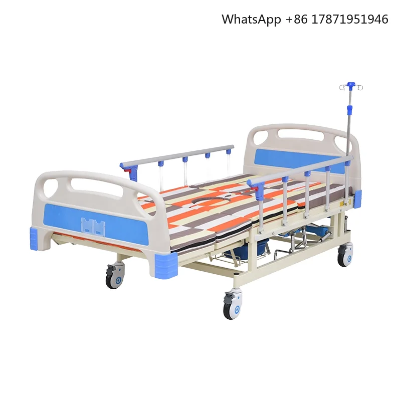 Hotselling HB-H5-G32 Home and Hospital Manual Nursing Bed Multifunctional Metal Manual Elderly Bed 5 Years Warranty