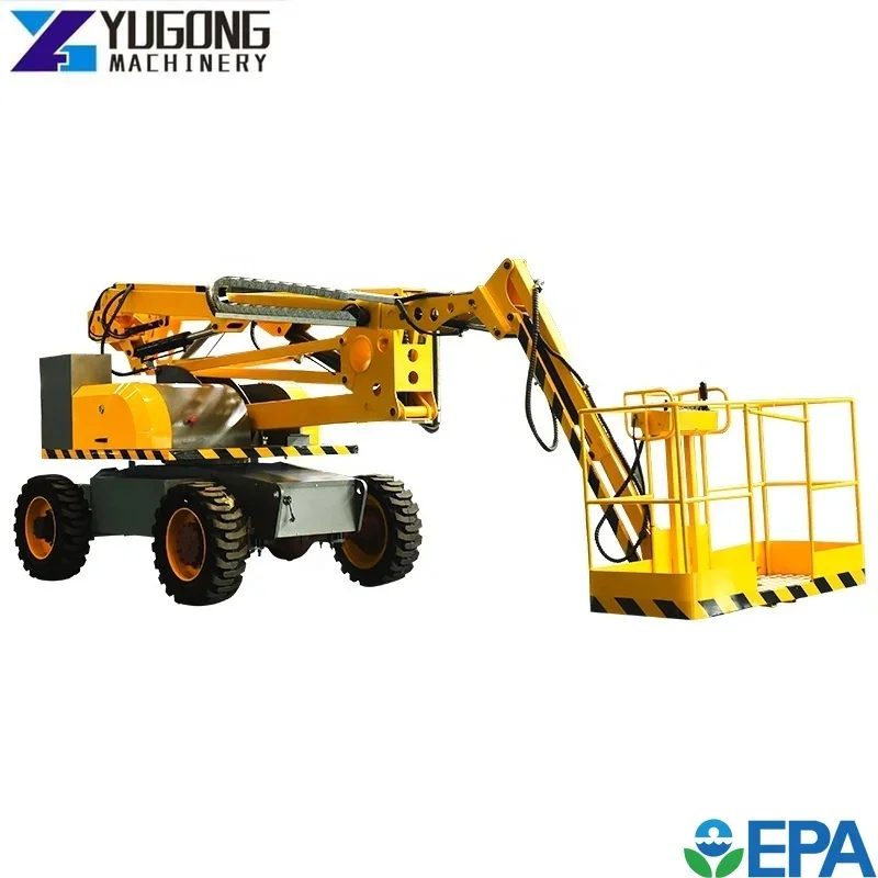 YG China 200Kg Boom Lift Platform Price Diesel Self-Propelled Articulated Boom Lift Curved Arm Lifting Platform Sale for Benin