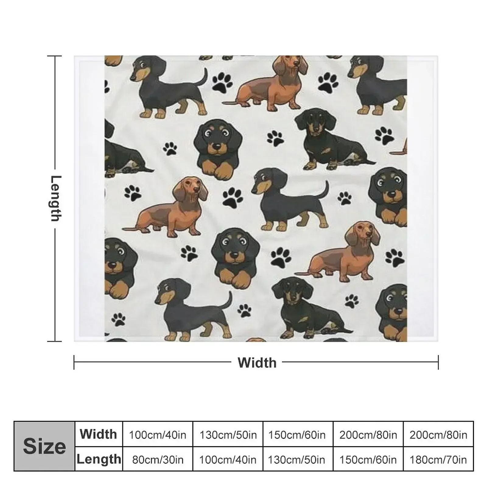 Dachshund Dog cartoons cute Throw Blanket Kid'S Shaggy Blankets