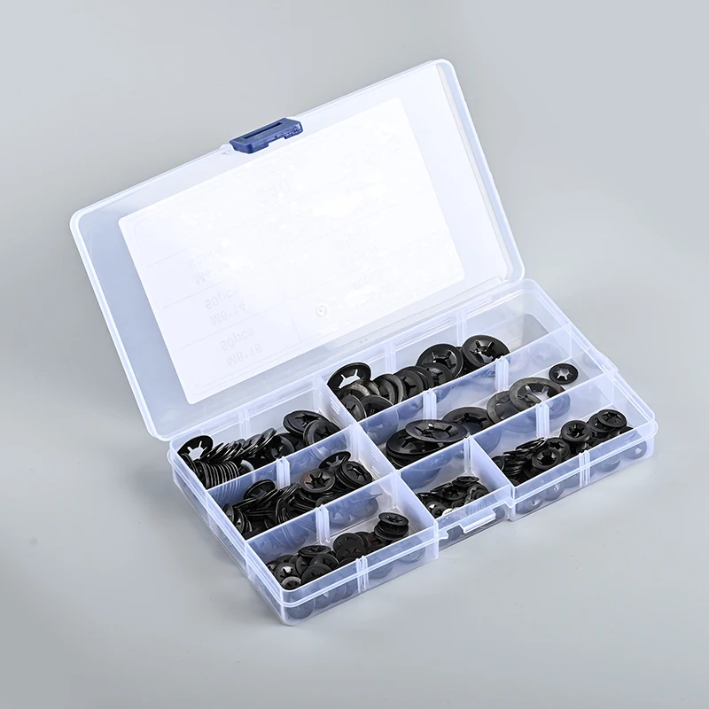 Plum blossom hole retaining ring 340pcs kit bearing clamp retaining ring 65 manganese steel retaining ring opening