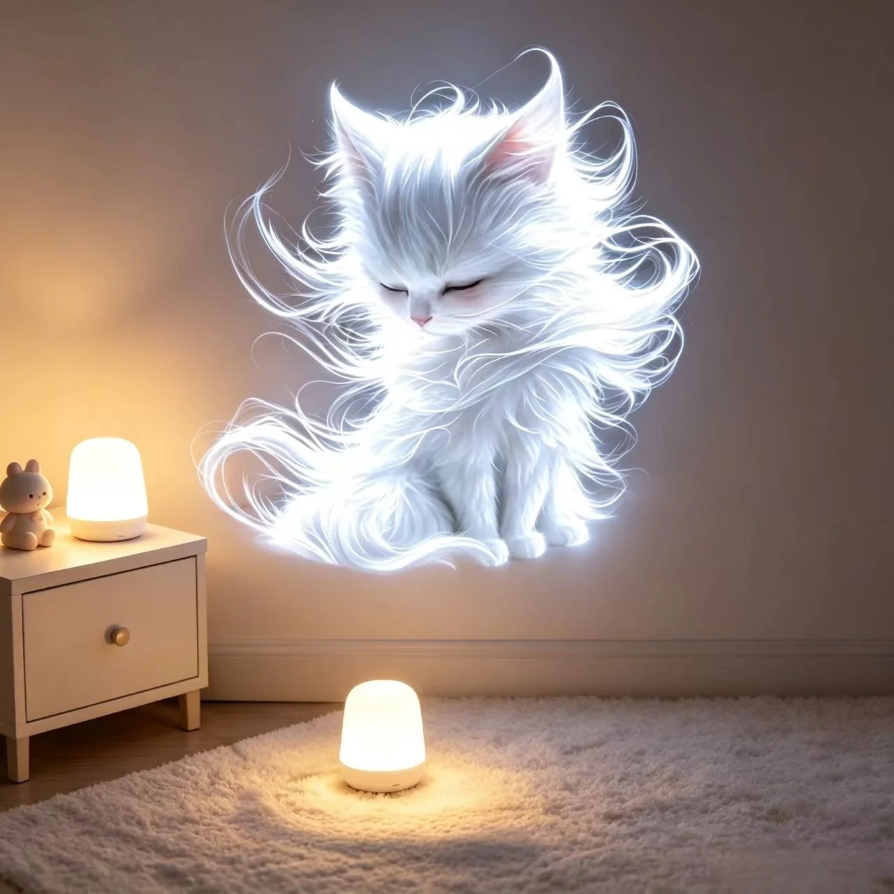 Fantasy 6 Great Beast Pattern Projection Ambiance Night Light Soft Light Not Irritating Bedroom Car Office Multi-Scene