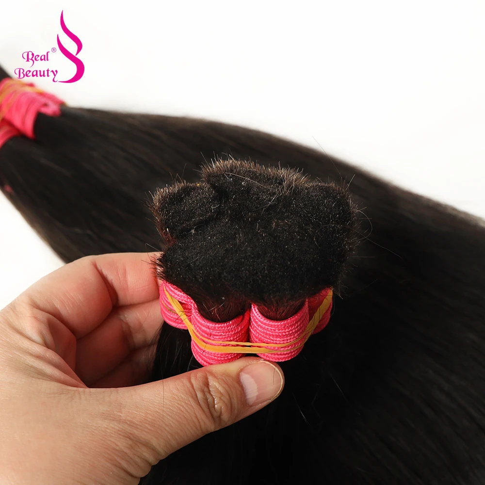 Echte Schoonheid Remy Human Hair Braziliaanse Straight Bulk Haar Voor Vlechten Natuurlijke Kleur Geen Inslag Gehaakte Vlechten