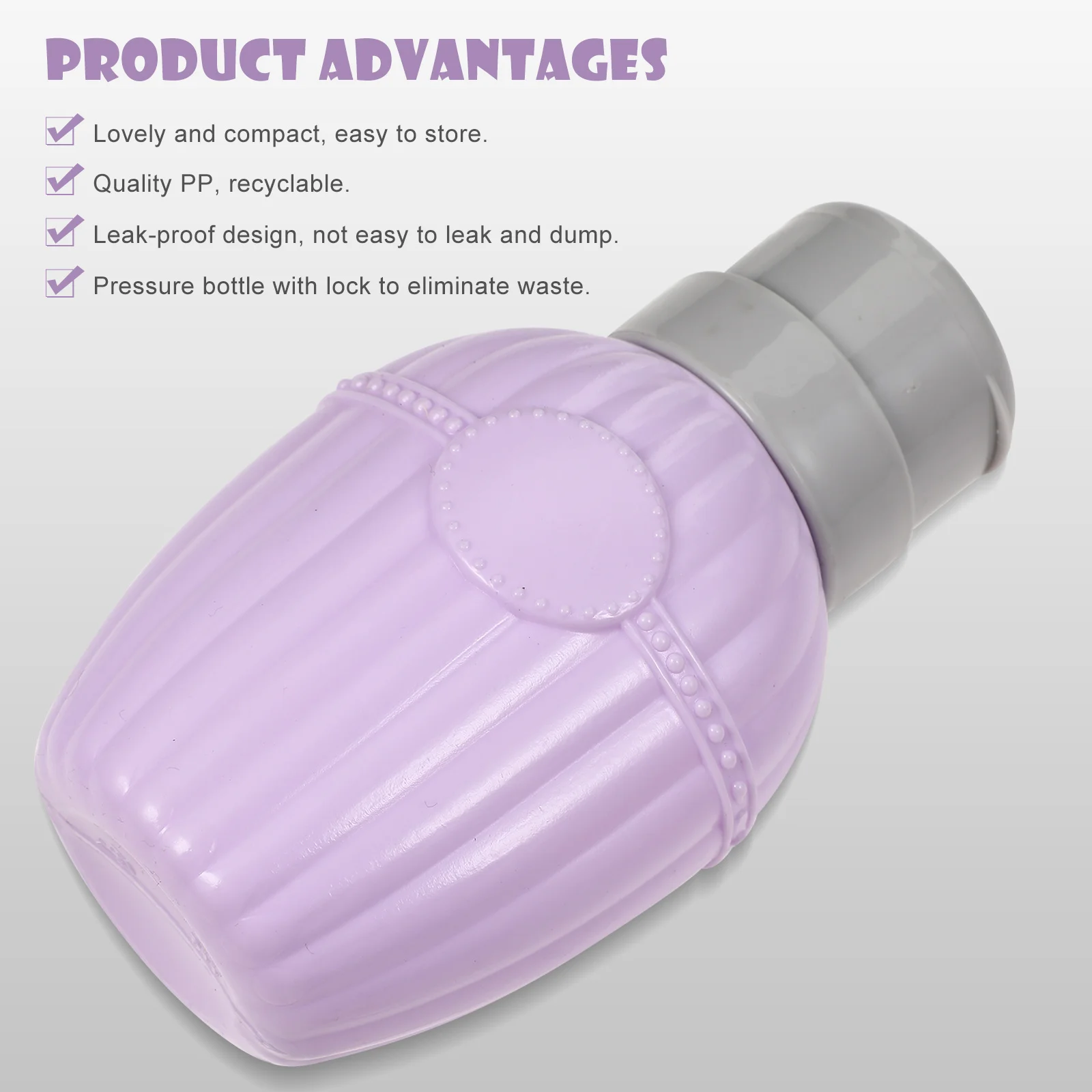 3 قطعة زجاجات مزيل طلاء الأظافر المحمولة خفيفة الوزن مضخة الضغط موزع مانعة للتسرب تصميم رائع هدية السائل