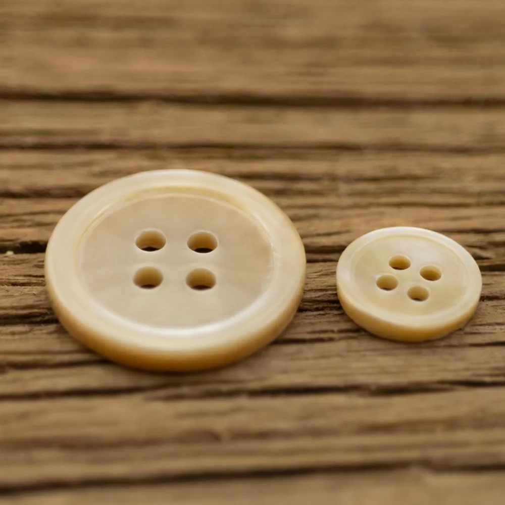 High End Natural Shell Buttons Round Sewing Fasteners For Luxury Blazers Suits Coats Shirts Jackets Tailored Fashion Craft