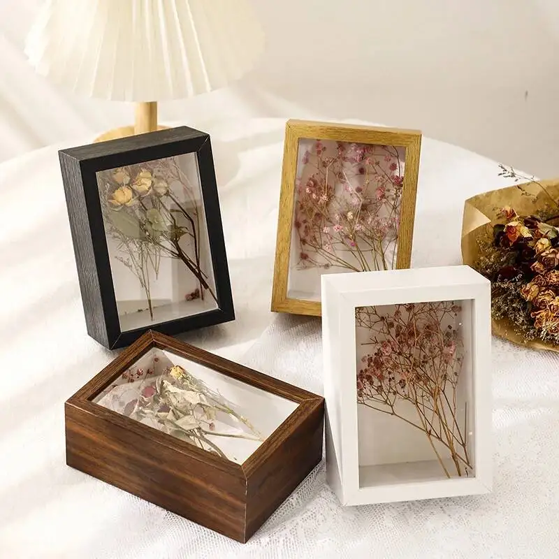 Black Walnut Solid Wood Rounded Corner Photo Frame Couple photo display Wooden Picture Frame Artwork Holder Desktop Decor