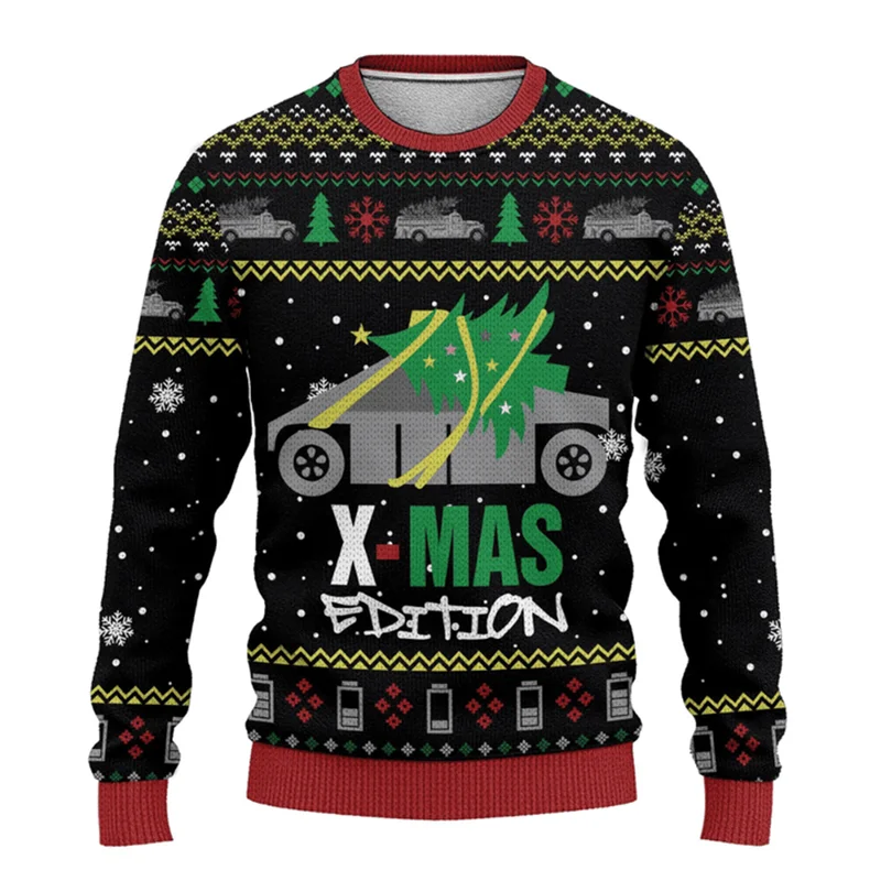 

3D Print Ugly Santa Claus Sweaters For Men Women Merry Christmas Pullover Hoodies Clothes Casual Oversized Sweater For Woman Top