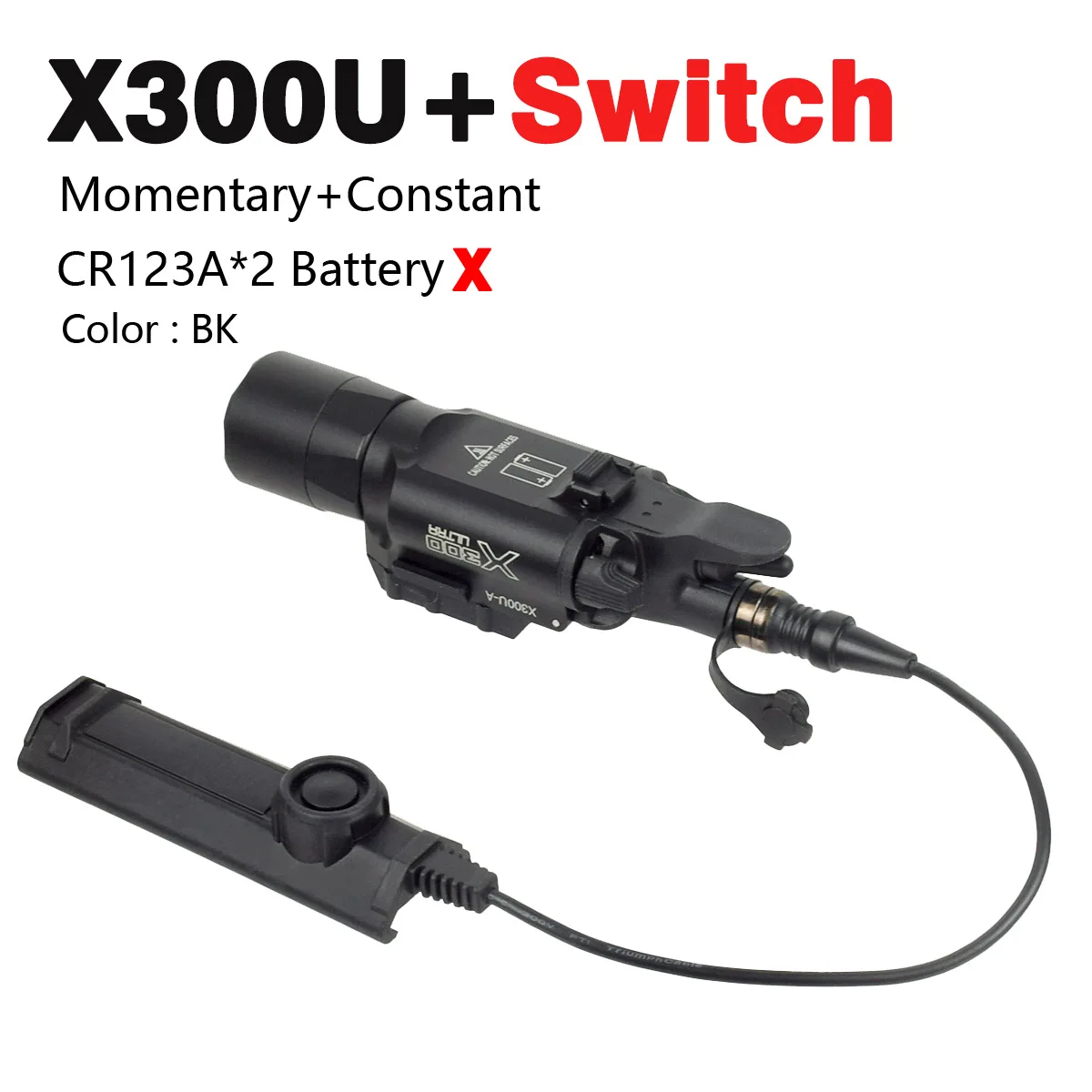 NONE Taktische Surefire X300 Ultra Scout Light XH35 Dual Switch X300V IR SF X300U LED-Taschenlampe für GLOCK 17 19 CZ-75 Jagdlampe 10