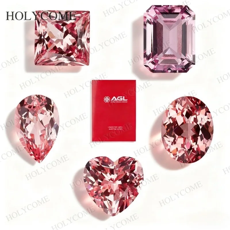 

Lab-Grown Padparadscha Gemstones Oval/Pear/Heart/Square Cut Pink Color AGLCertified Loose Stones for Custom Jewelry Making