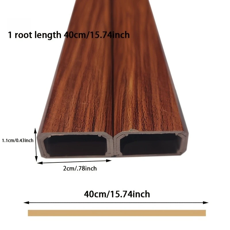Open Installation PVC Wood Grain Line Trough Installation Cable Beautify Decoration Open Wire Wire Mesh Retardant Cable Floor