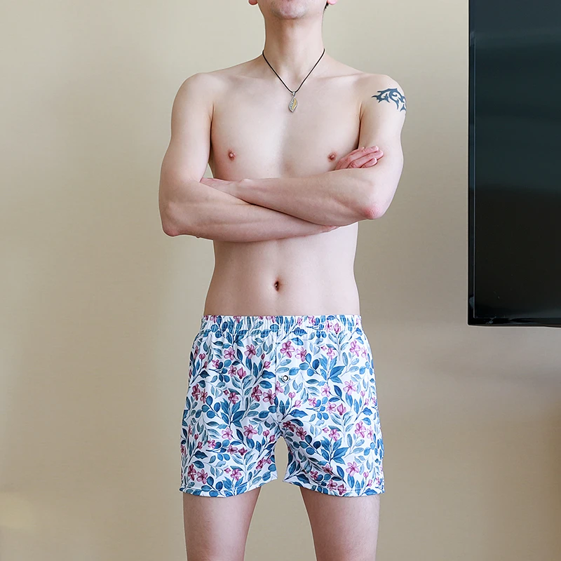 

Promotion 1PC Men's Underwear Soft Comfortable Men's Underwear Men's Shorts Home Loose Stretch Men's Aloe Pants Boxer Briefs