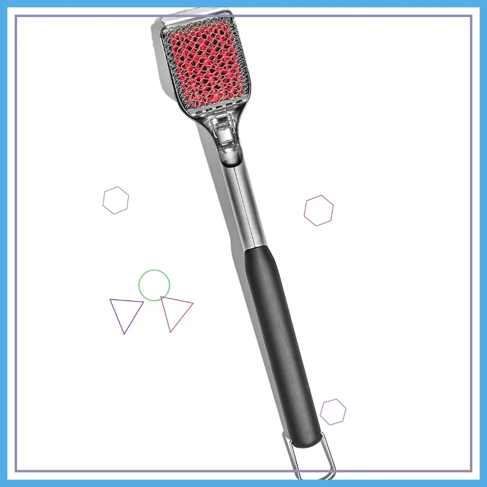 

Flexible Silicone Grill Brush with Stainless Steel Coils for Hot and Cold Grates Cleaning