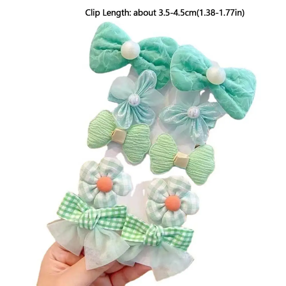 10pcs Children Hair Clip Cute Multicolor Bow Flower Side Barrettes Bangs Broken Hairpin Baby Headwear Hair Accessories image 6