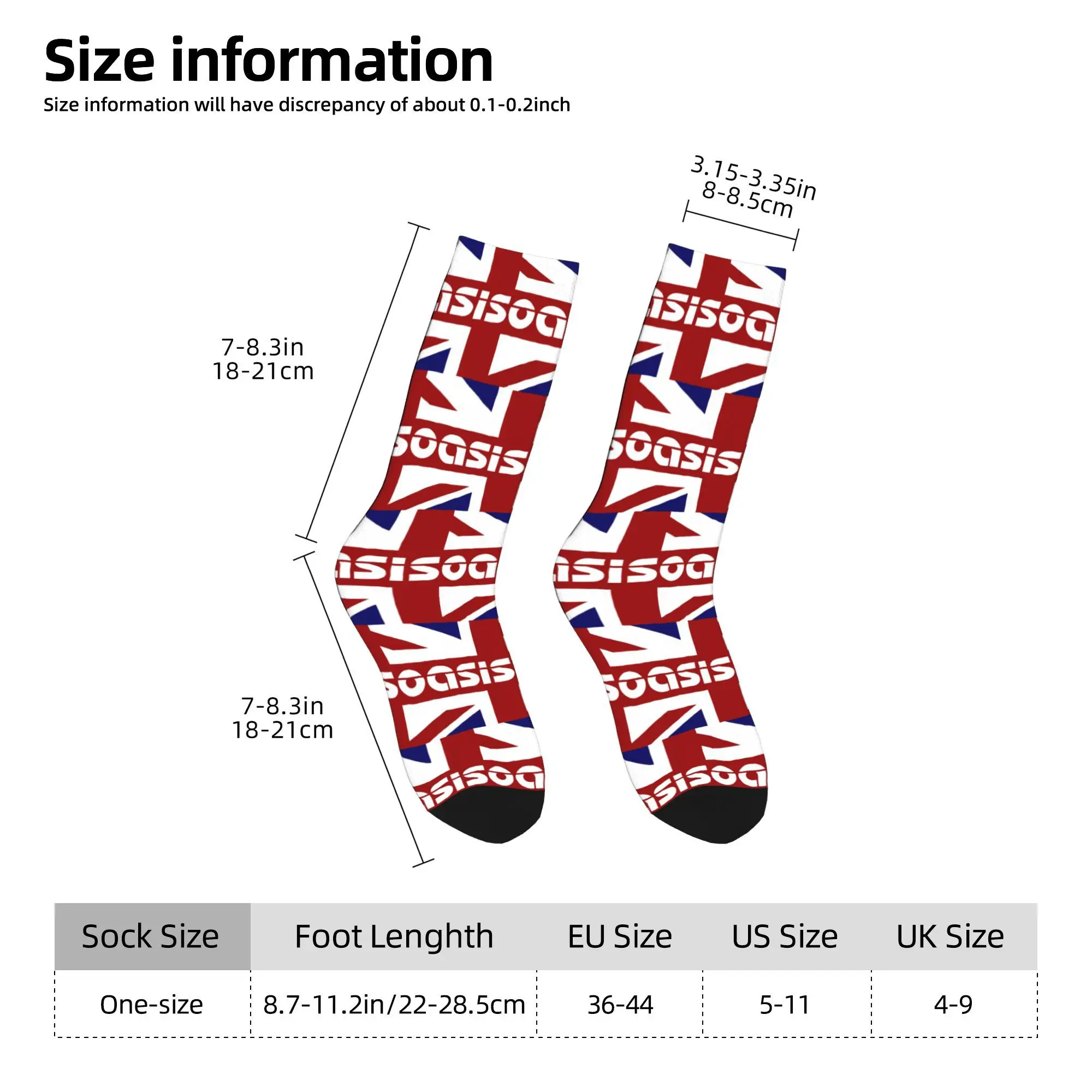 Custom Cute Mens O-Oasises American Heavy British Dress Socks Unisex Warm Breathbale 3D Print  Crew Socks