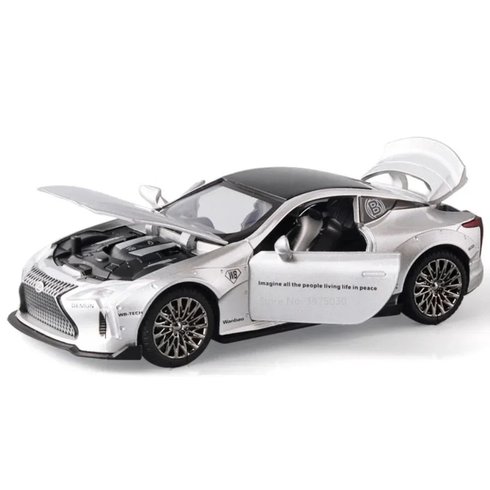 1:32 Legering Diecast Auto Speelgoed Lexus Lc500 Sportwagen Metalen Model Simulatie Met Pull Back Sound En Licht Collectie Kinderen Cadeau