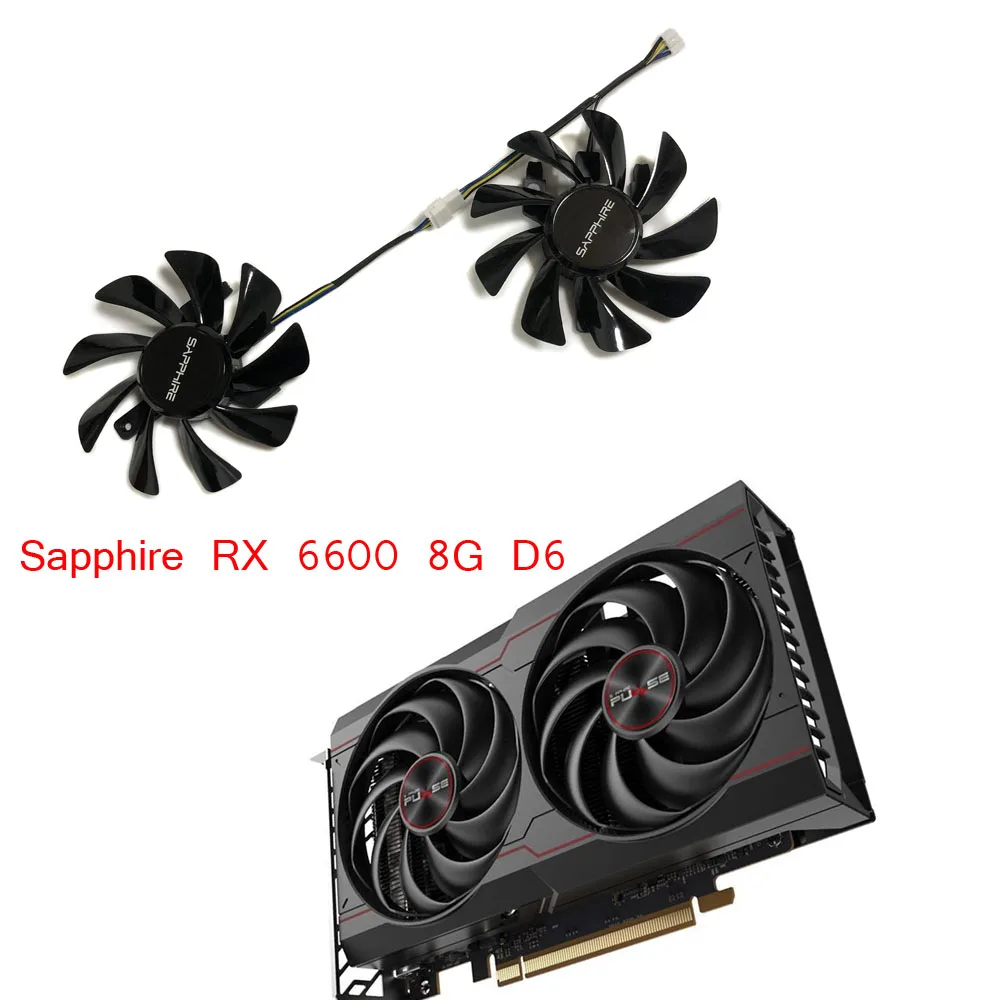 2Pcs/Set,T129215SU,FD9015U12S,GPU Graphics Fan,For Sapphire RX 6600 6600XT 6700 XT PULSE,Video Card Cooling,Replace FDC10H12D9-C