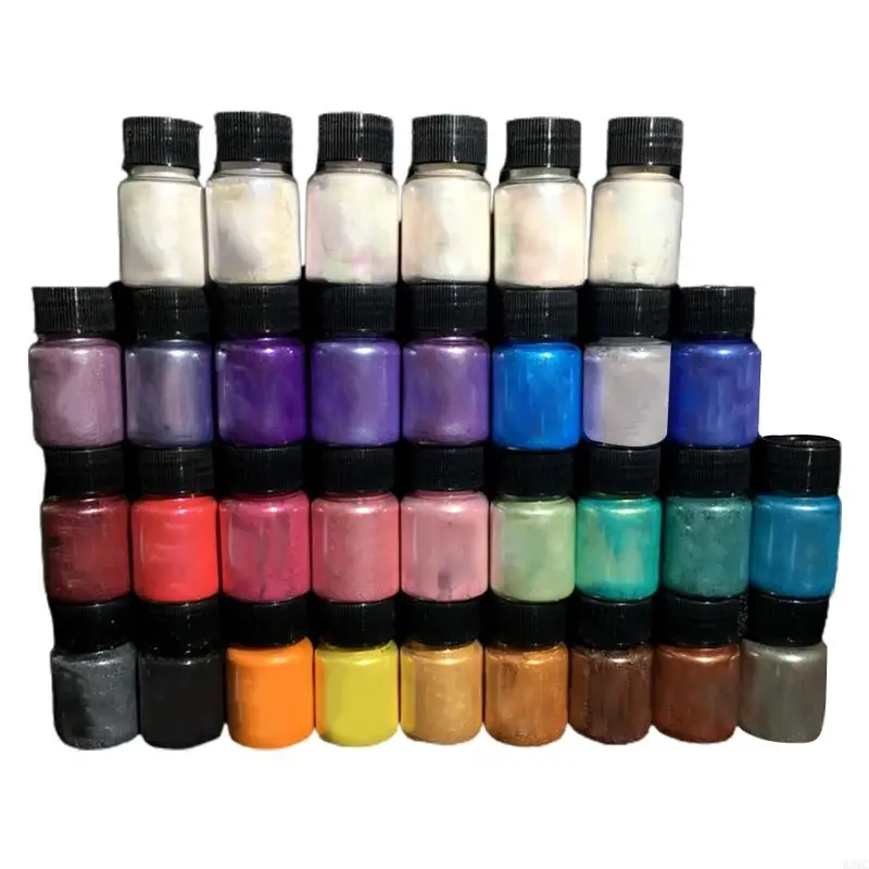 

R3MC 32 Colors Mica Powder Epoxy Resin Colorant Dye Pearl Pigment Natural Mica powder