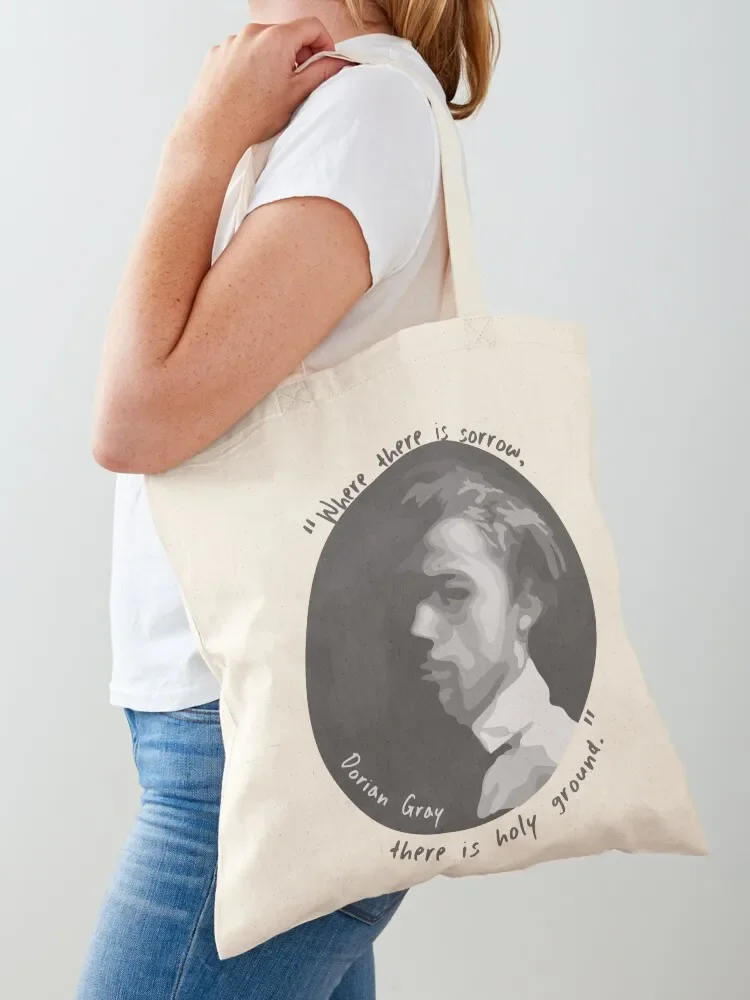 

Dorian Gray Portrait and Quote Tote Bag supermarket folding bag custom tote bag woman shopping Shopping bags