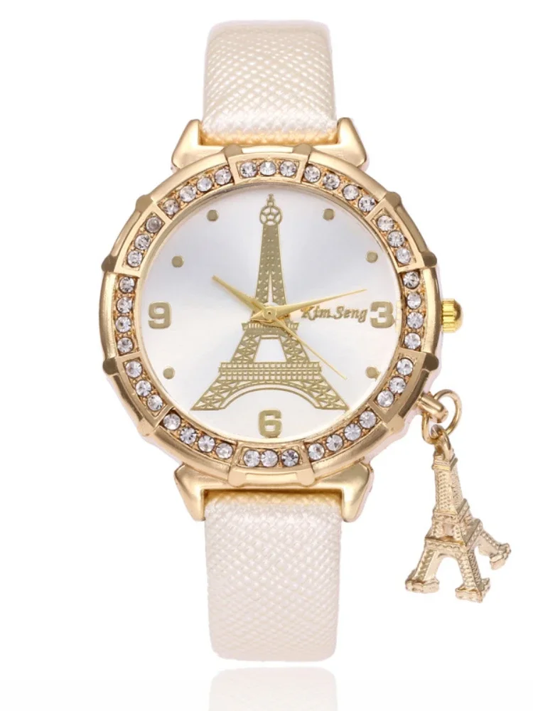 Hot Sales Women Wrist Watch Fashion Eiffel Tower Stainless Steel Quartz Watches Woman Clock Women Watch Female Reloj