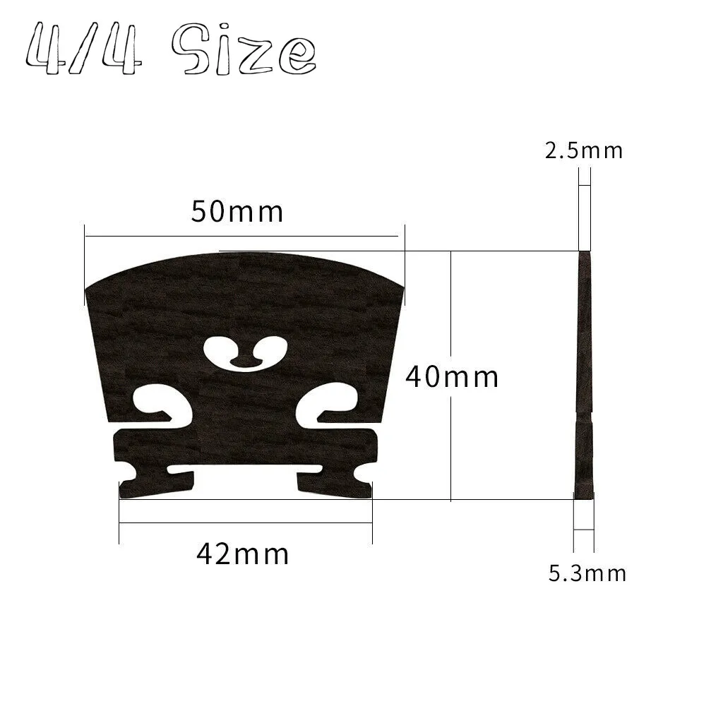 Mugig黒檀バイオリンブリッジマスター黒檀バイオリンブリッジ4/4 3/4 1/2 1/4 1/8バイオリンブリッジバイオリン使用