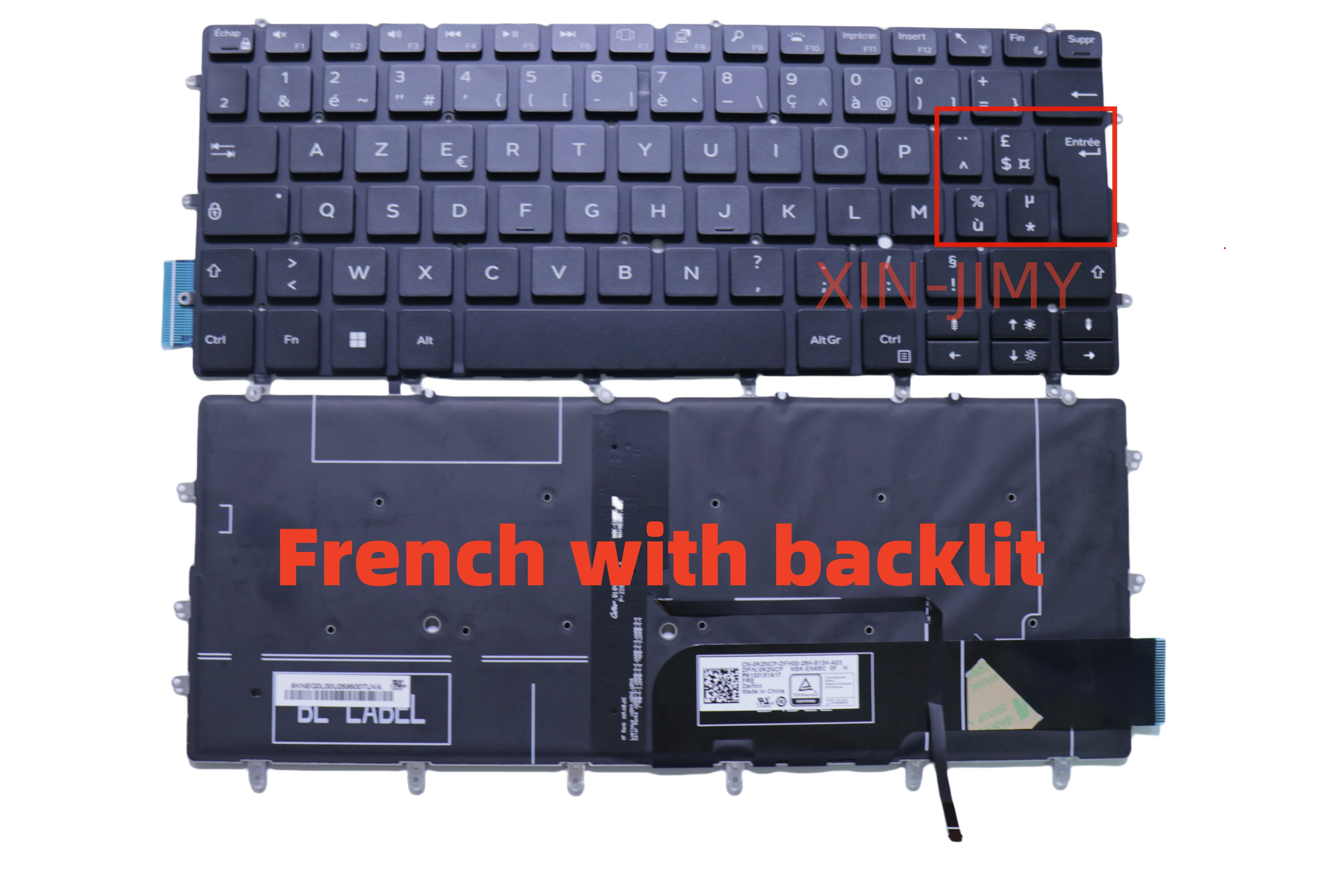 Teclado francés retroiluminado para ordenador portátil Dell XPS 13 9370 9380 13-9370 13-9380, XPS 13 7390