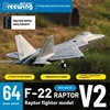 Freewing Flying Wing Modell 64 mm F-22raptor V2 Version Simulationsmodell Flugzeugmodell 4s Übungsflugzeug auf der Einstiegsklasse 1
