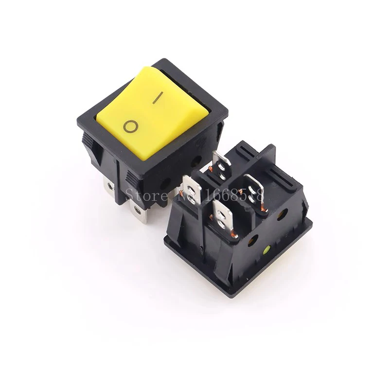 KCD4 AC 30A 250V Rocker Switch 25x31mm ON-OFF 2 Position 4/6 Pins With Light Power Switch