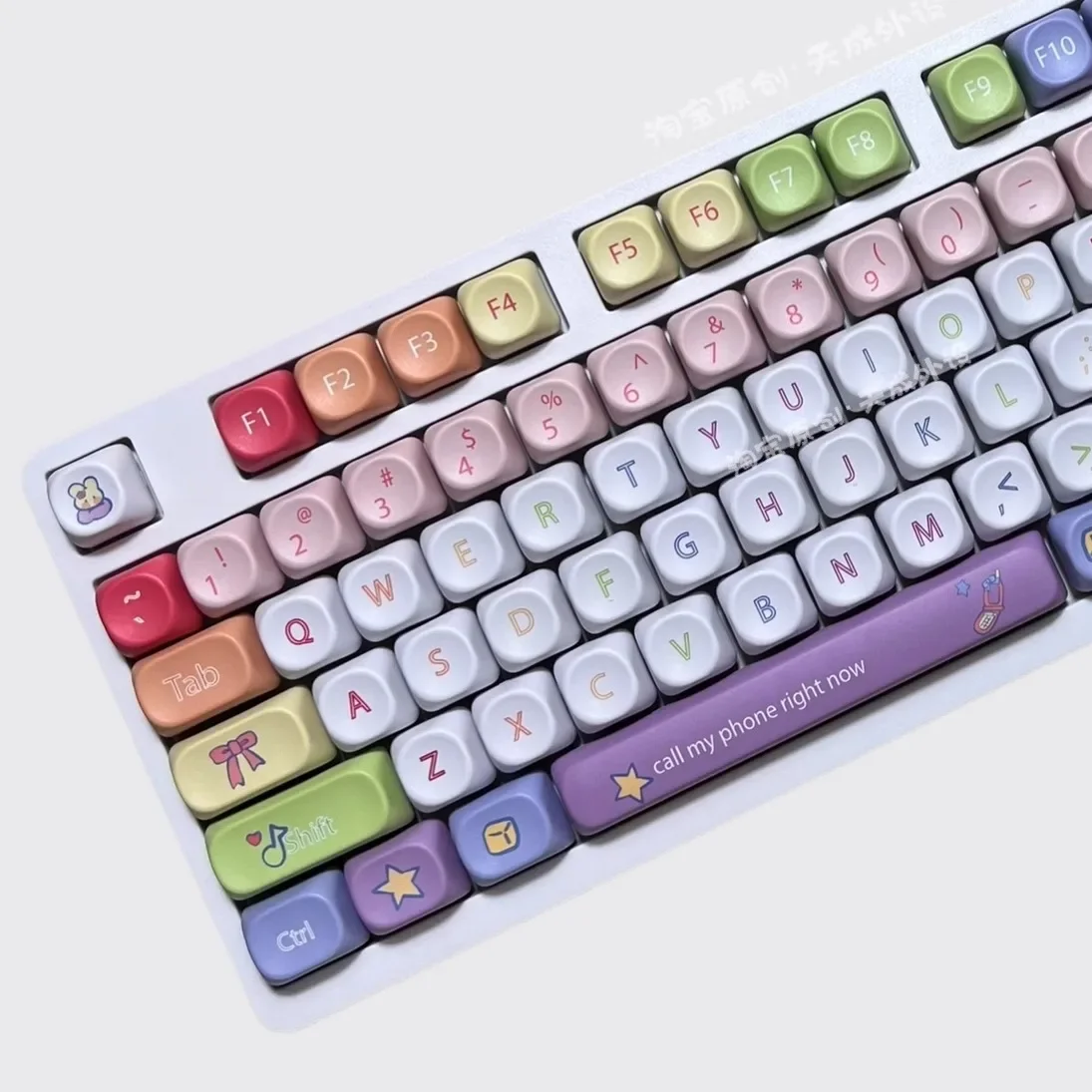 

Color Tutu theme keycap animation spherical PBT five-sided sublimation MOA height cross axis keyboard cap