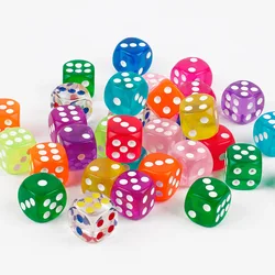 Hot sale 13mm transparent solid color dice resin accessories rounded acrylic dice