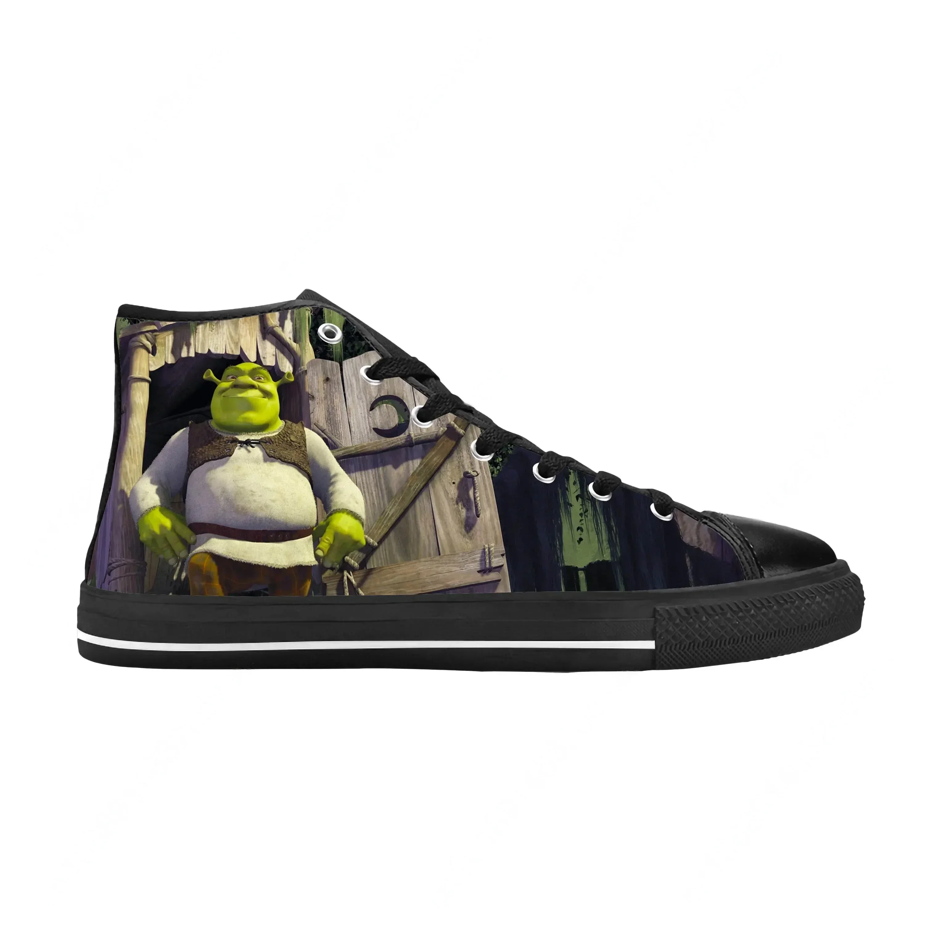 Shreks Anime Cartoon Manga Comic Monster Fashion Casual Cloth Shoes High Top Comfortable Breathable 3D Print Men Women Sneakers