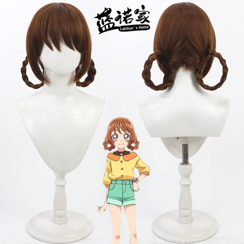 

Pretty Cure Hanamichi Ran Cos Косплей Парик Хэллоуин Карнавал Вечеринка Опора Синтетические волосы Термостойкое волокно + Кепка для парика