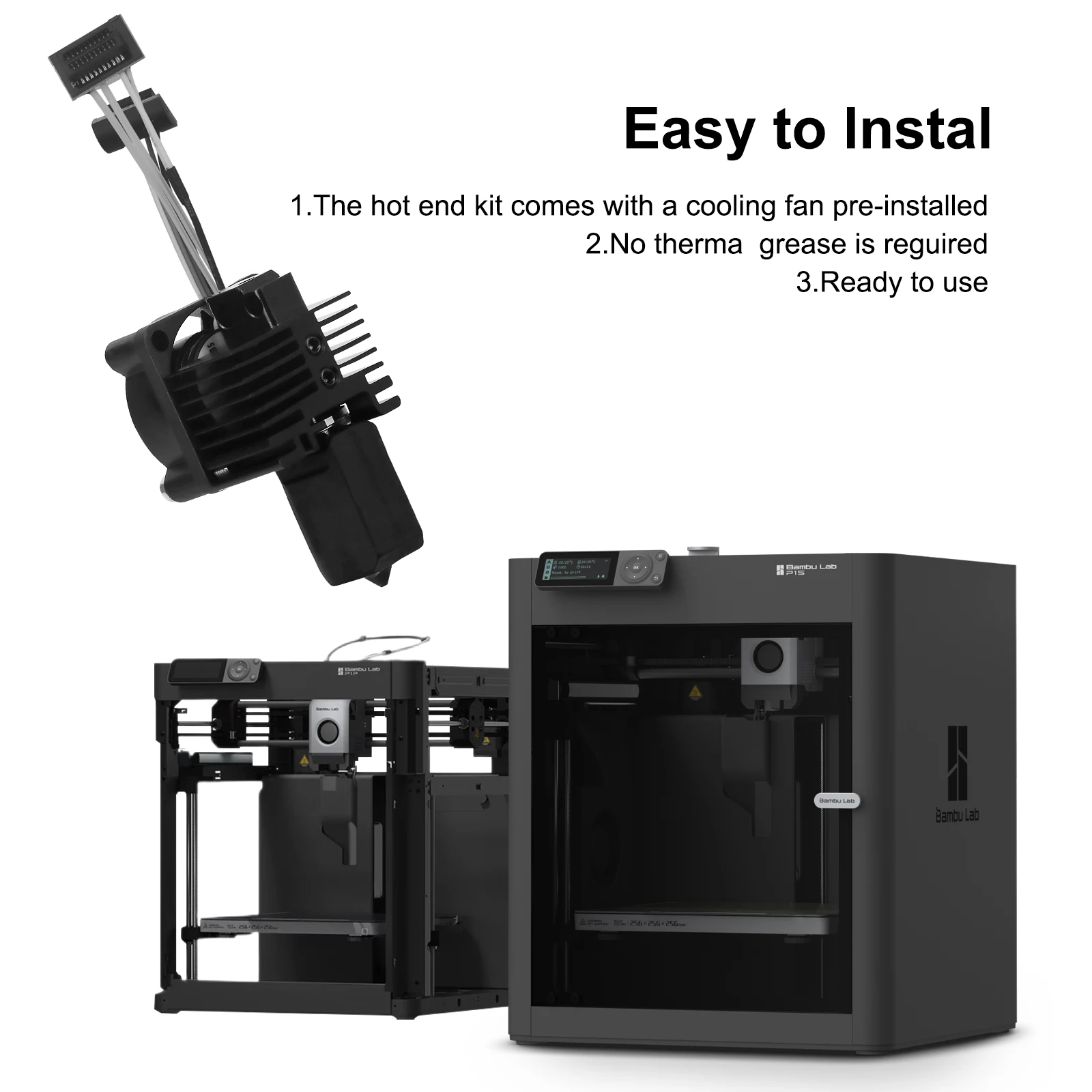 TZ2.0 Hot-End für Bambu Lab P1 X1 Serie Hotend-Kit Extrusionskopf mit Lüfter 24V60W Keramikheizung für Bambulab 3D-Druckerteile – Detail 12