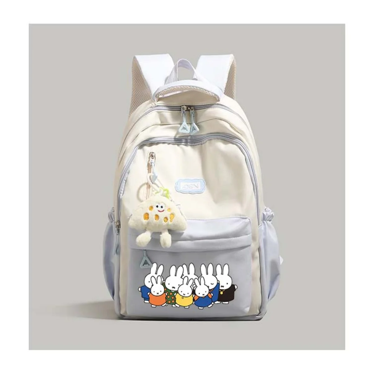 

Рюкзак Miffy для девочек, каваи, контрастный цвет, большой вместительный дорожный рюкзак, студенческая милая сумка через плечо с героями мультфильмов, сумка