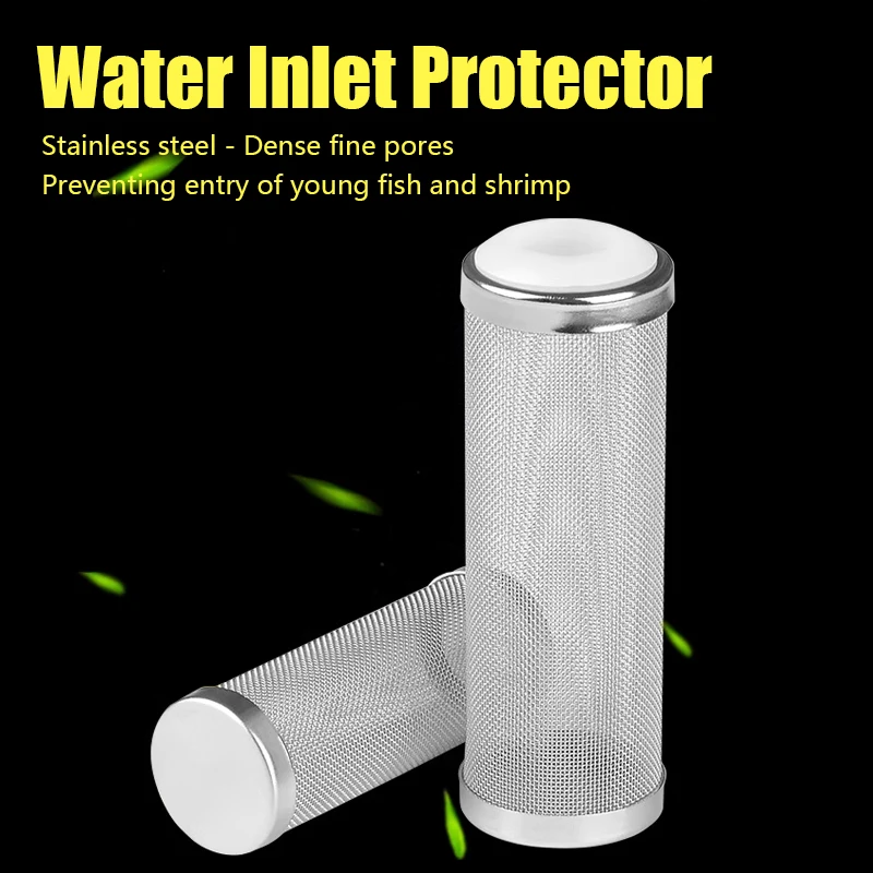 1 ST Rvs Filter S/L Aquarium Accessoires Inflow Inlaat Beschermen Speciale Garnalen Cilinder Filter Garnalen Netto
