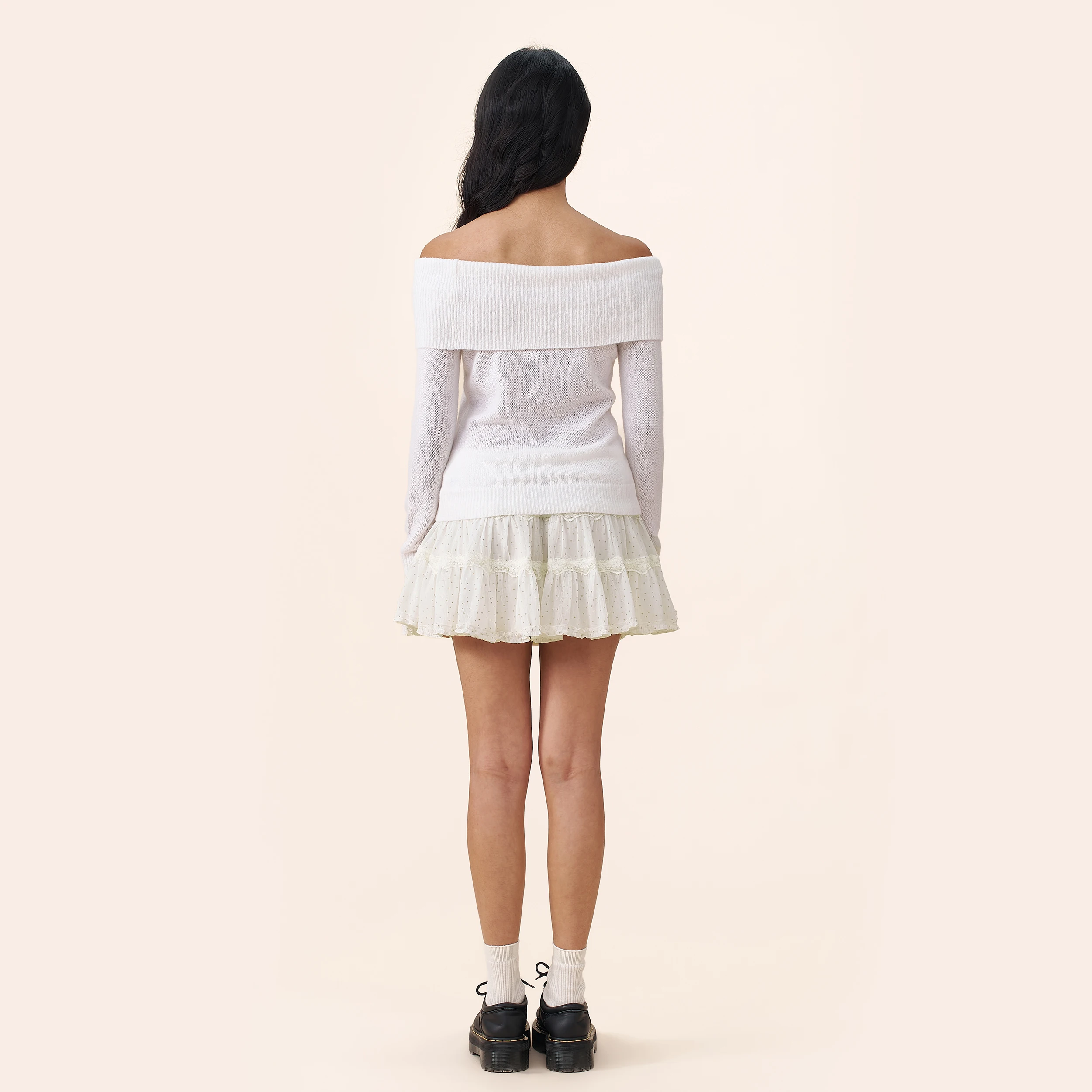 YESCCI Off‑Shoulder Women's Sweater Autumn New Basic Slim Warm Skin‑Friendly Jumper Elegant Cozy Pullover Knitwear S56130665