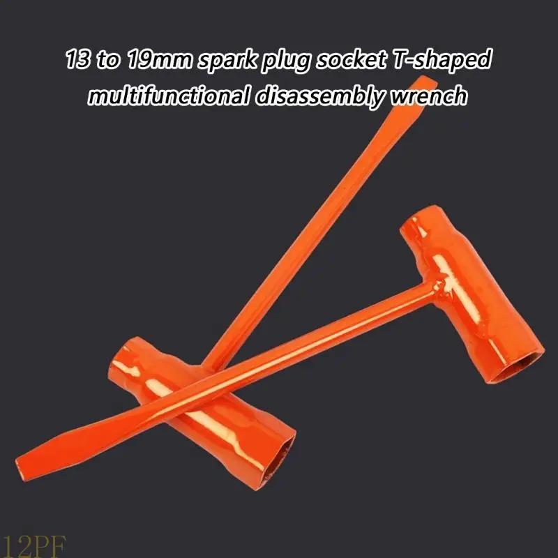 12PF Ergonomic T Shaped Socket Wrench Tool For Tight Space 13-19mm Sparks Plug Truck Motorcycle Maintenance Vehicle Servicing