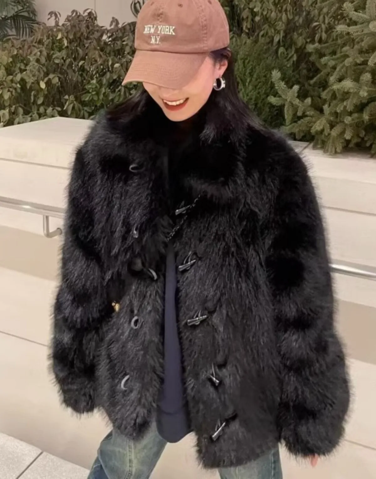 Faux Fur Coat Long Coats Womens Warm Down Chilly Women Ins Cotton Fashionable Grandma S Comfortable Hollow Sweet Classic Leisure