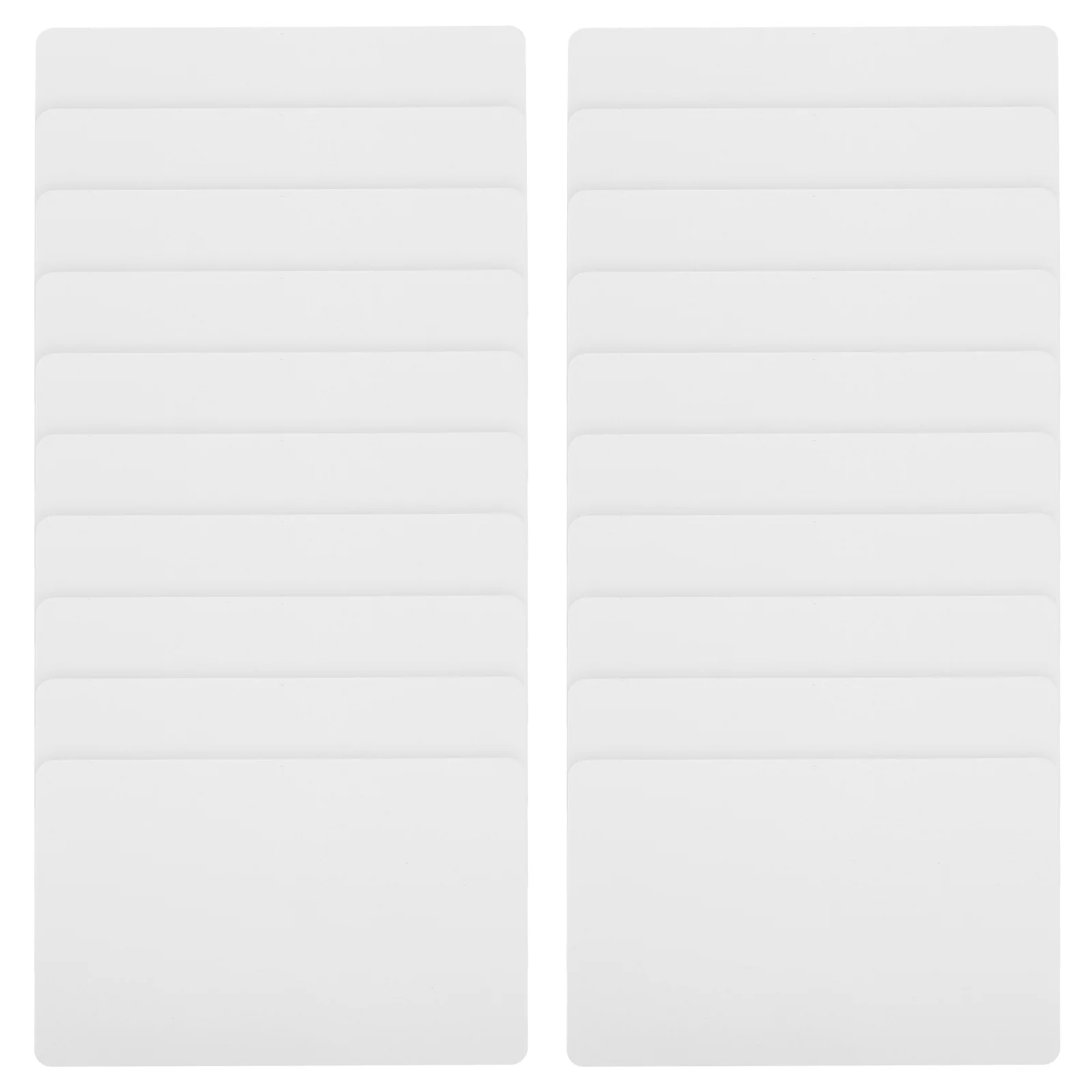 

20 pcs Blank White Pvc Cards Double Sided Waterproof For Id Badge Business Employee Printers Sublimation Photo Library Transit