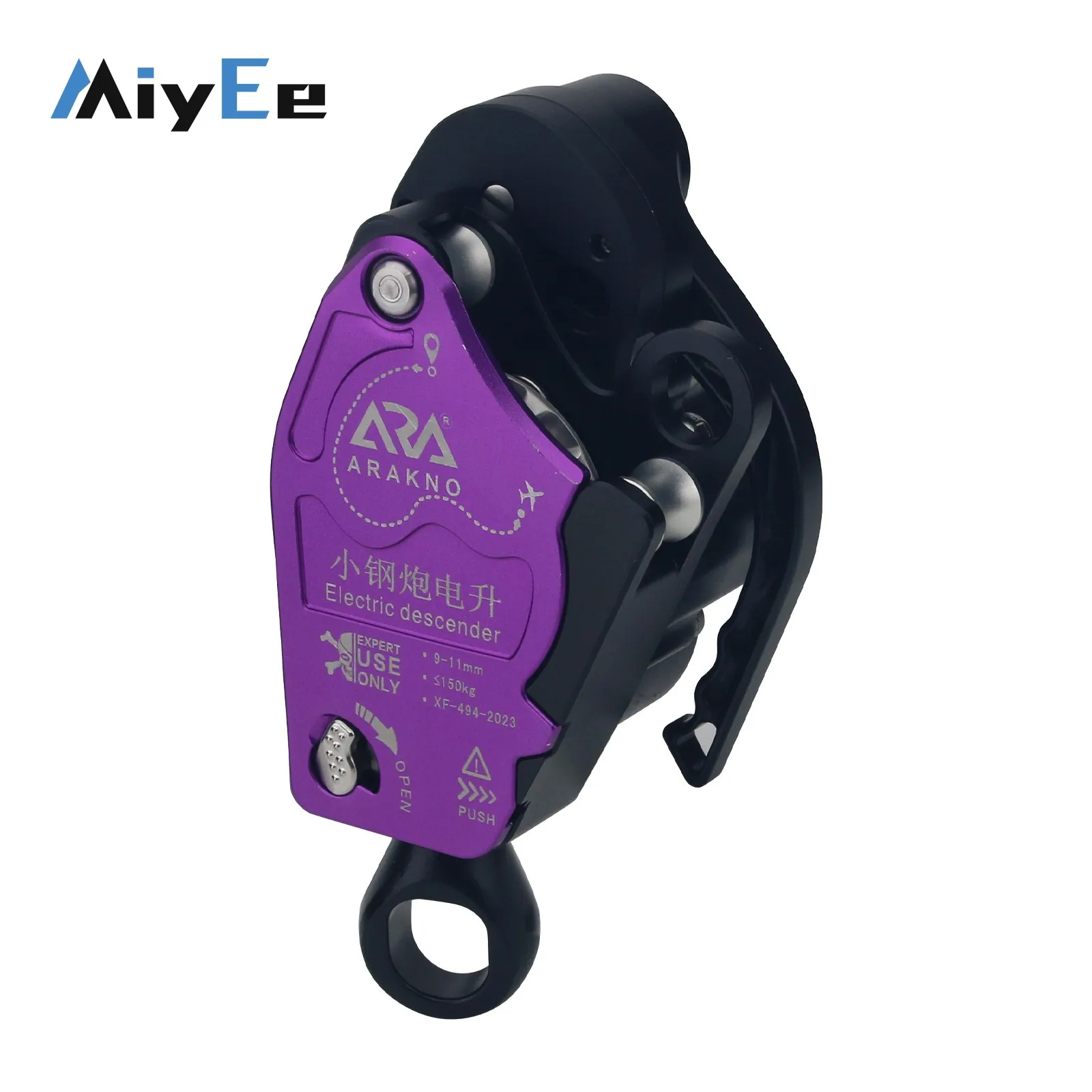 PeakSeek XGP Mini Electric Ascender Descender 150KG Load Lifting Retarder for 9‑11mm Rope Climbing High Altitude Operation
