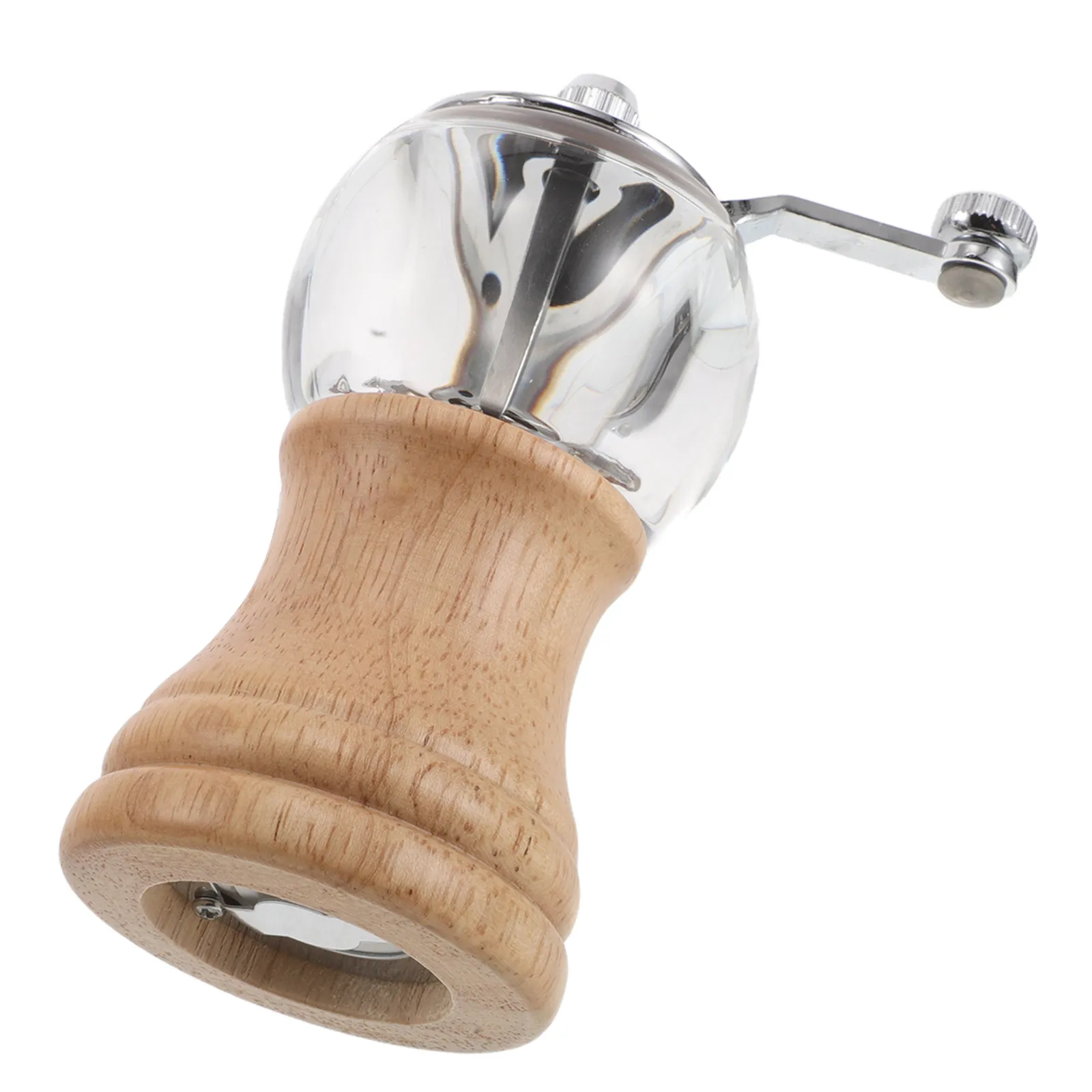 Salt and Pepper Grinder Manual Wood Mills Shaker Hand Crank Metal Handle Refillable Spice Grinder Set for Kitchen Bbq Sea Salt