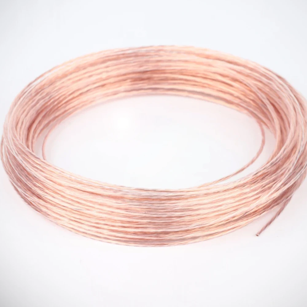 Preffair 1Cu OCC Pure Copper Audio Interconnect Cable Balance Bluck Cable RCA Single Bulk Cable Video Audio Extension Cord