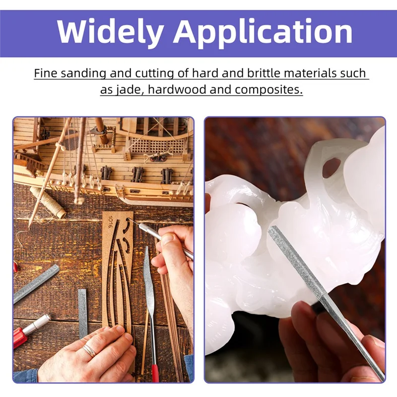 LICE-мини-алмазный напильник, набор из 10 предметов, 3X140 мм, игольчатый напильник, прецизионные инструменты для ювелирных изделий, деревообработки, сделай сам