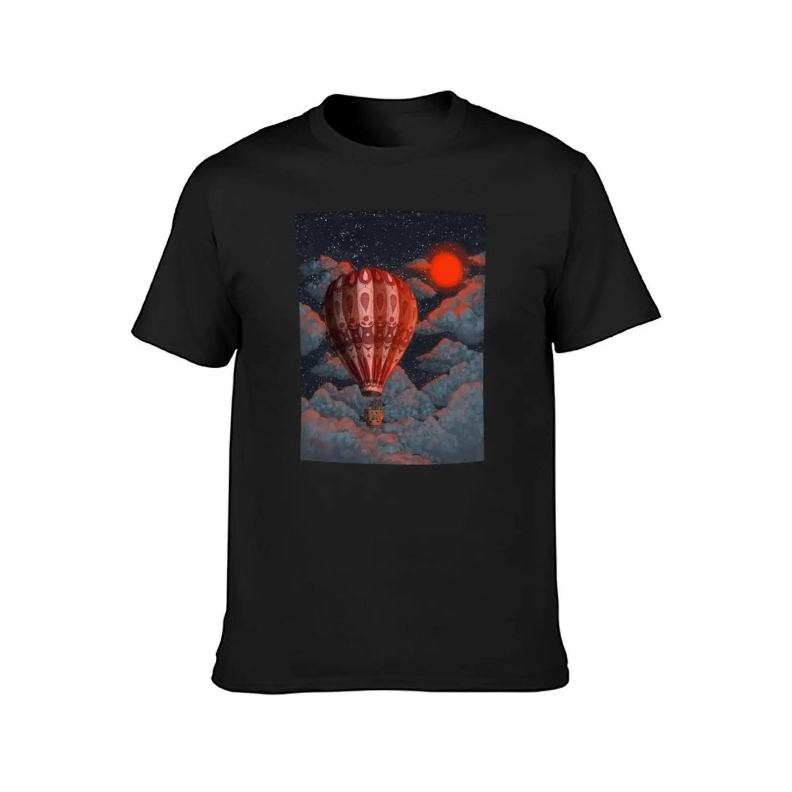 Adventure Awaits - Hot Air Balloon T-Shirt anime tees Aesthetic clothing animal prinfor boys T-shirts for men cotton