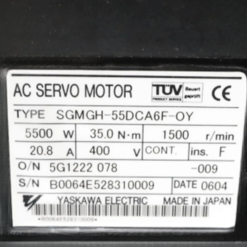 New Yaskawa SGMGH-55DCA6F-OY Servo Motor 1 Year Warranty In Stock