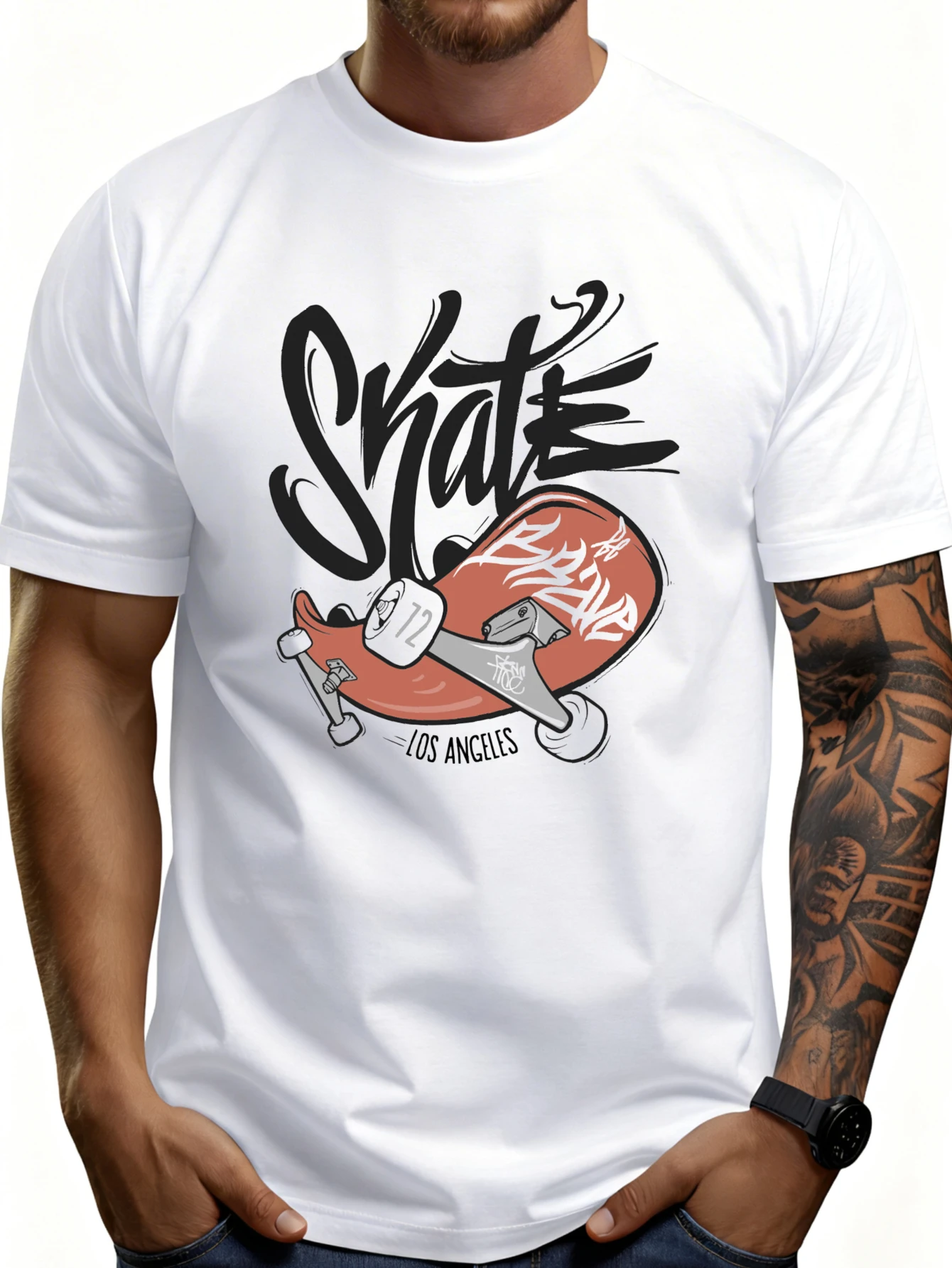 Street Fashion Los Angeles - Casual Street Style heren-T-shirt met Los