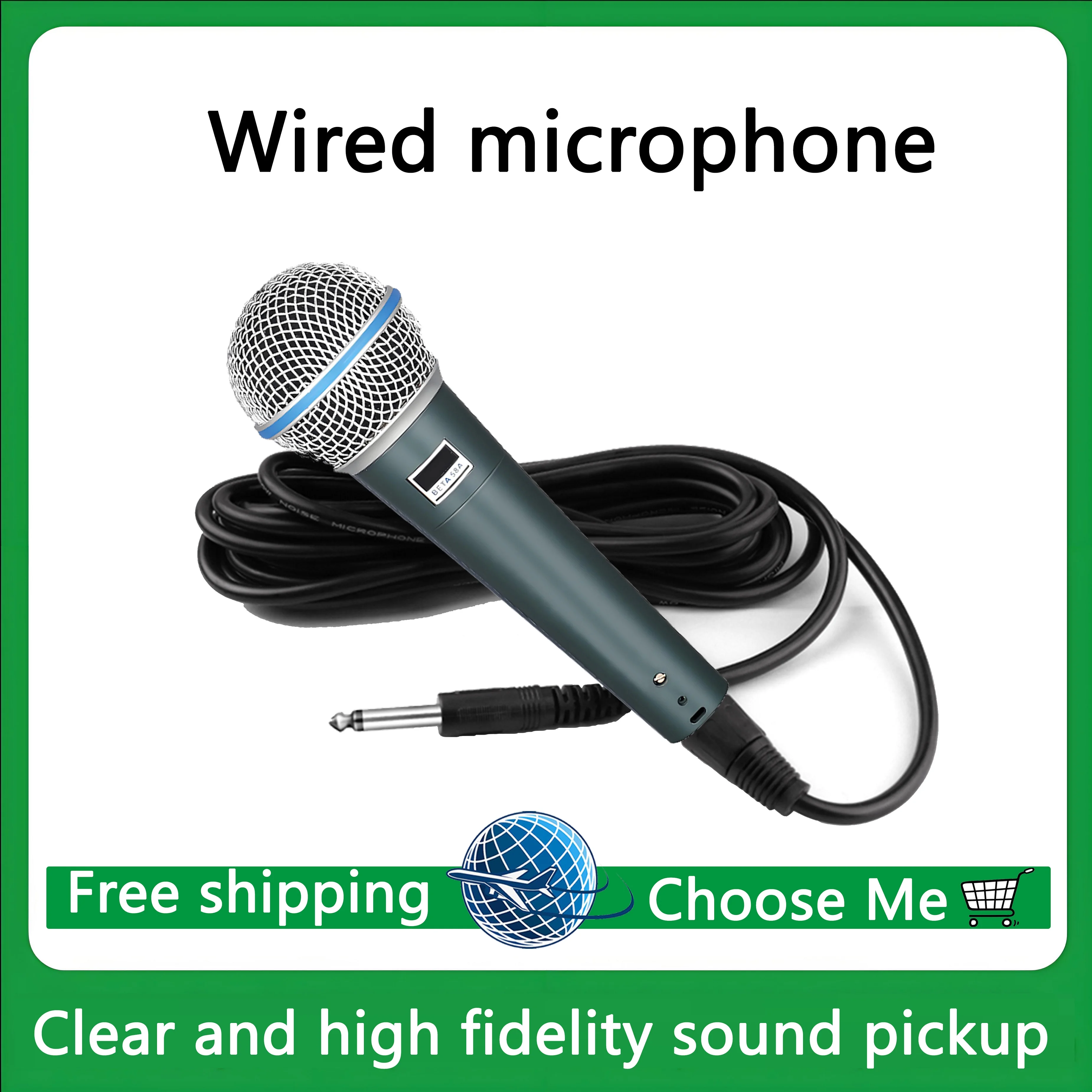 

BETA 58A Supercardioid Dynamic Microphone For Stage Singing Professional Wired Microphone for Vocal Karaoke Handheld mic