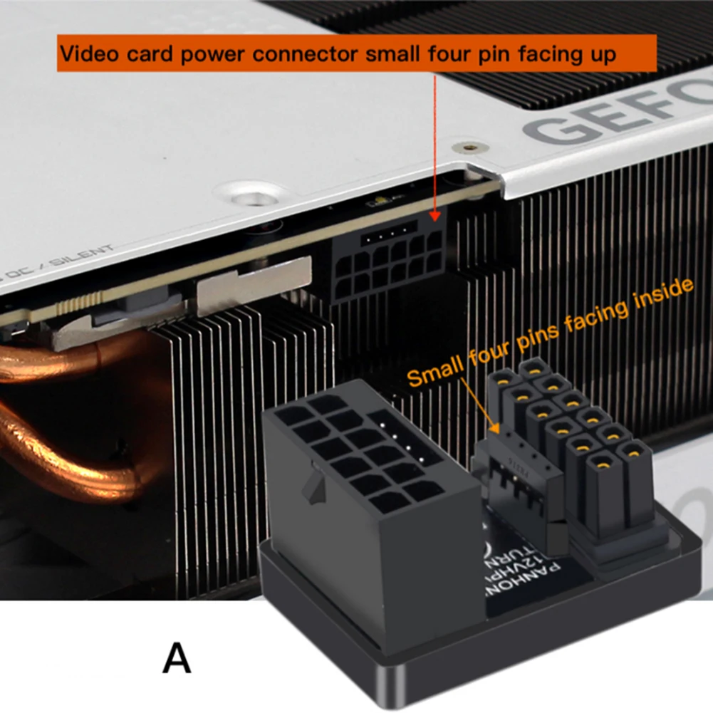 PCIe5.0 Graphics Card ATX 3.0 12VHPWR 12+4 16Pin 600W Power Supply Cable Adapter 180 Degree Angle Connector Power Adapter Board