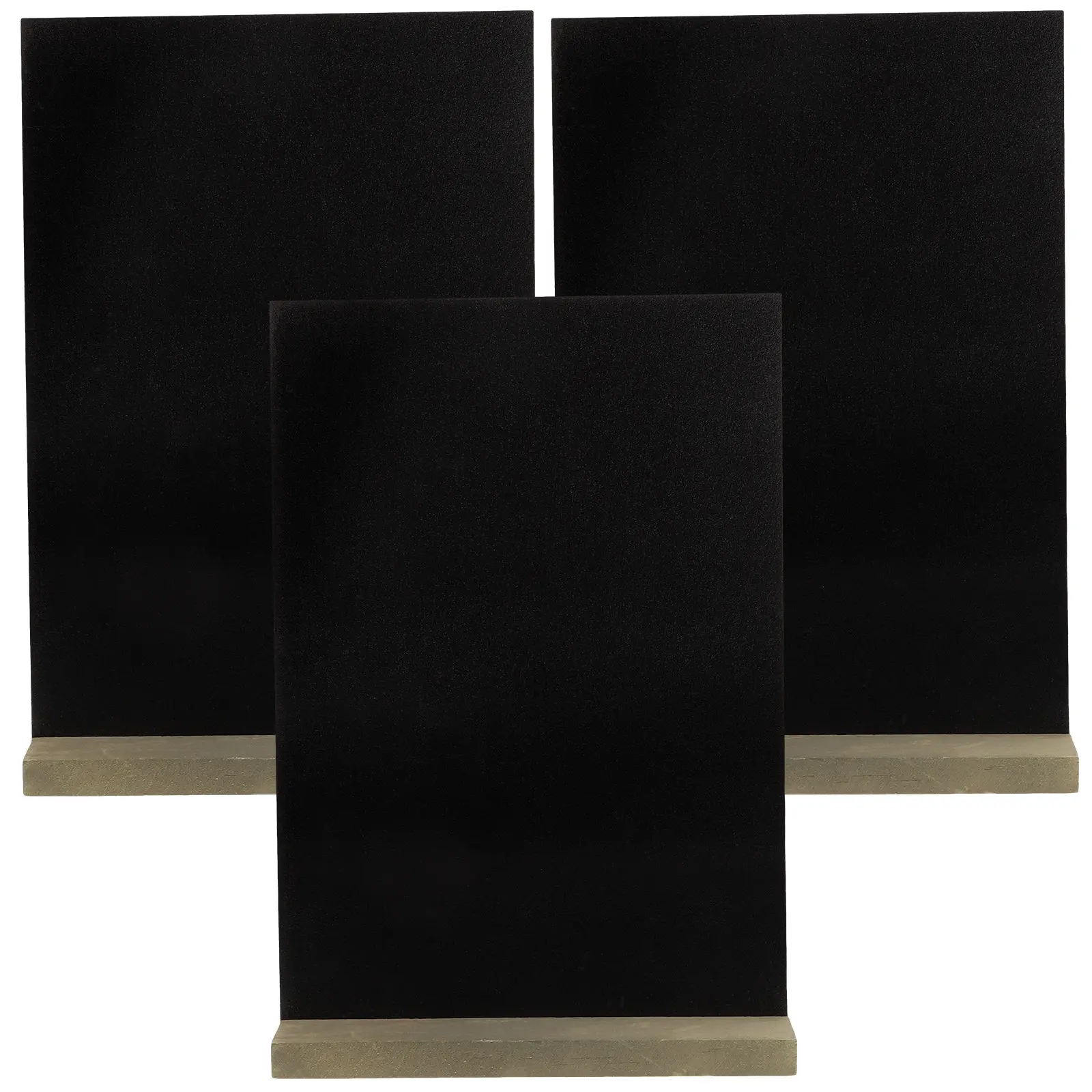 3Pcs Miniature Tabletop Chalkboard Double-Sided Wooden Blackboard for Home School Shop Wedding Menu Display Small Decorative