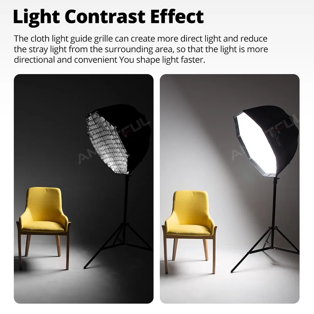 Godox SB-UE  120cm  95cm 80cm Portable Octagonal Umbrella Softbox with Honeycomb Grid for Bowens Mount Studio Flash Softbox